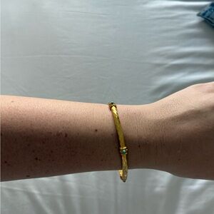 Julie Vos Gold Bracelet with Blue Details